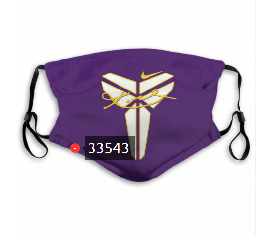 2021 NBA Los Angeles Lakers #24 kobe bryant 33543 Dust mask with filter